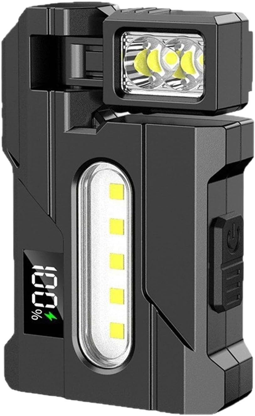 - Portable Camping Lantern, 3000mAh Rechargeable Mini Camping Lamp,3 Dimmable Light Modes and Red Strobe- 500 Lumen Handheld Hanging Tent Lamp for Outdoor Hiking, Night Fishing and Emergency Use