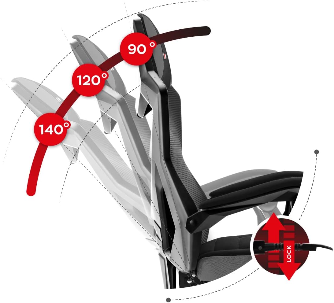 Chair with footrest extended