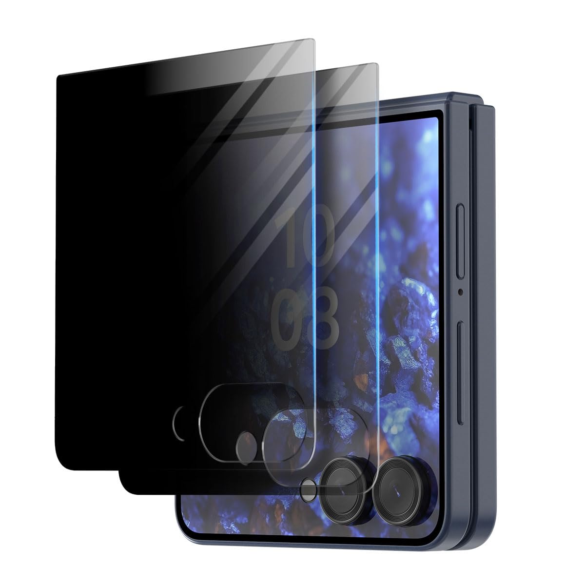 Amazon | araree Galaxy Z Flip7 のぞき見防止 強化ガラス