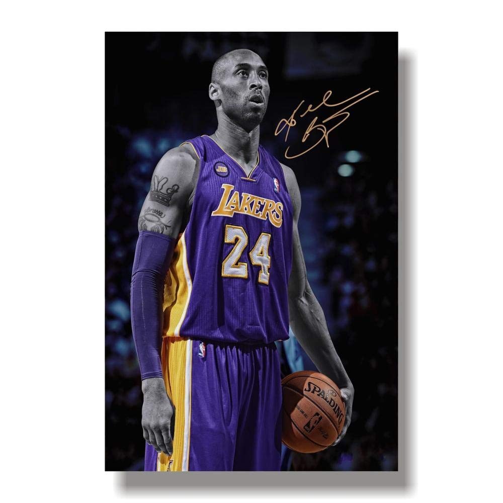 Mengyun Store Kobe Bryant Poster Wall Art Canvas Painting Print Nordic Basketball Player Wall Pictures For Boys Bedroom No Frame B288(40X60Cm)