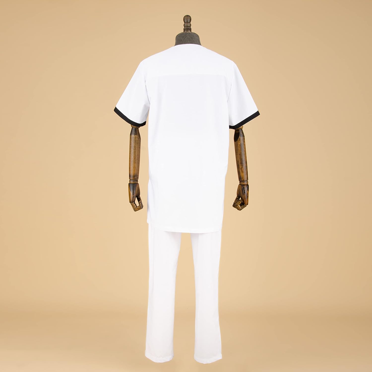 African Men`s Clothing Short Sleeve Dashiki Shirts and Pants 2 Piece Set Plus Size Casual Outfits Ankara Blouse