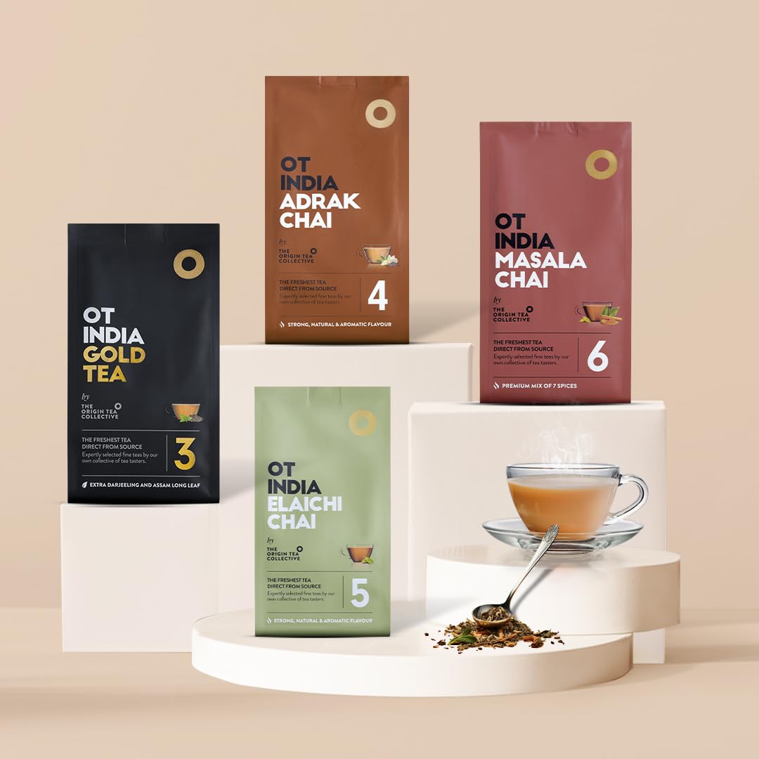 OT India Trial Pack - Adrak Chai, Elaichi Chai, Masala Chai & Gold Chai | Natural, Healthy, Energizing Tea (200 gm x Pack of 4) (B0CZNNP37X) Amazon Price History, Amazon Price Tracker