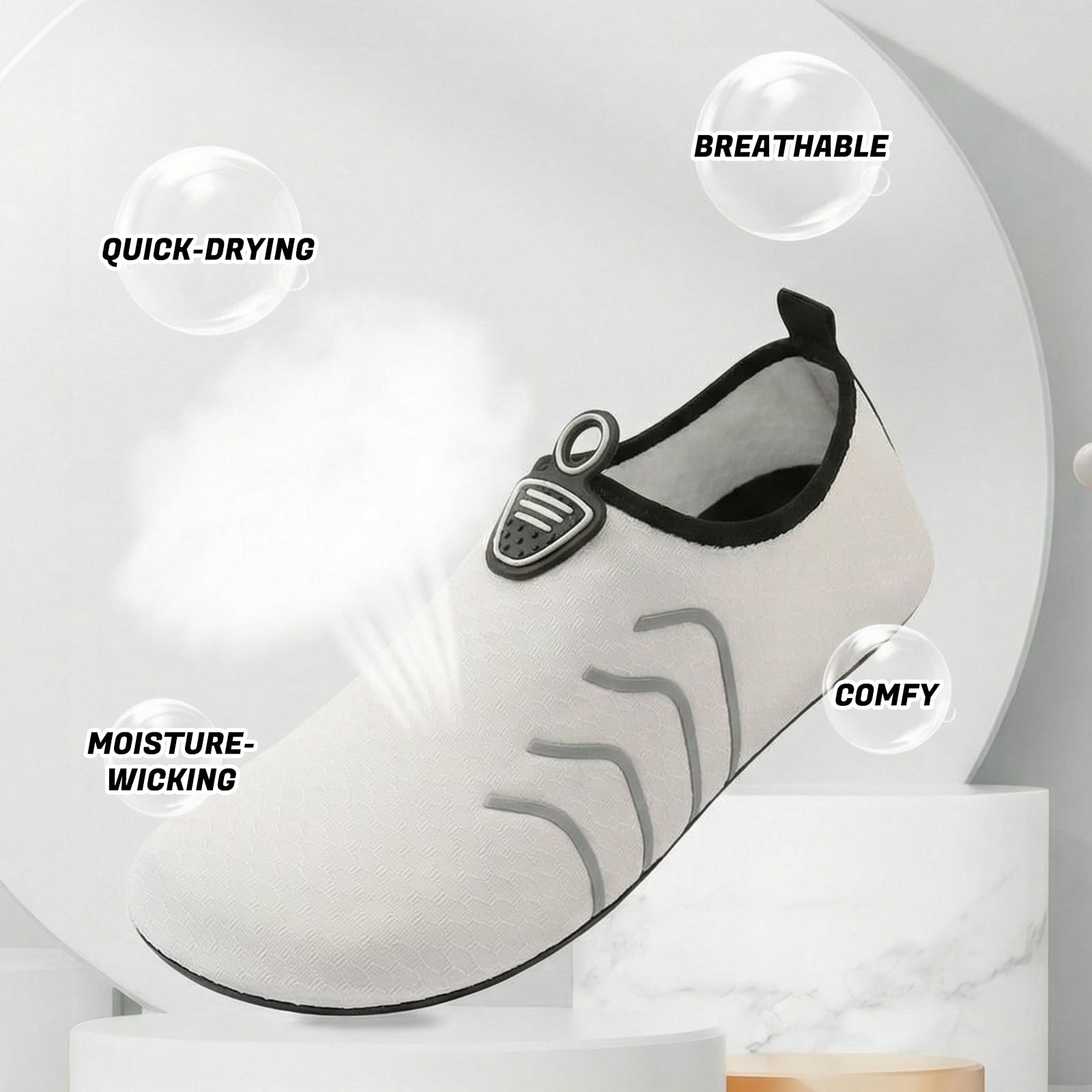 Scarpe da acqua con riflettenti, da spiaggia, leggere, a piedi nudi, ad asciugatura rapida, traspiranti, per donne e uomini, surf, corsa, guida, piscina, yoga