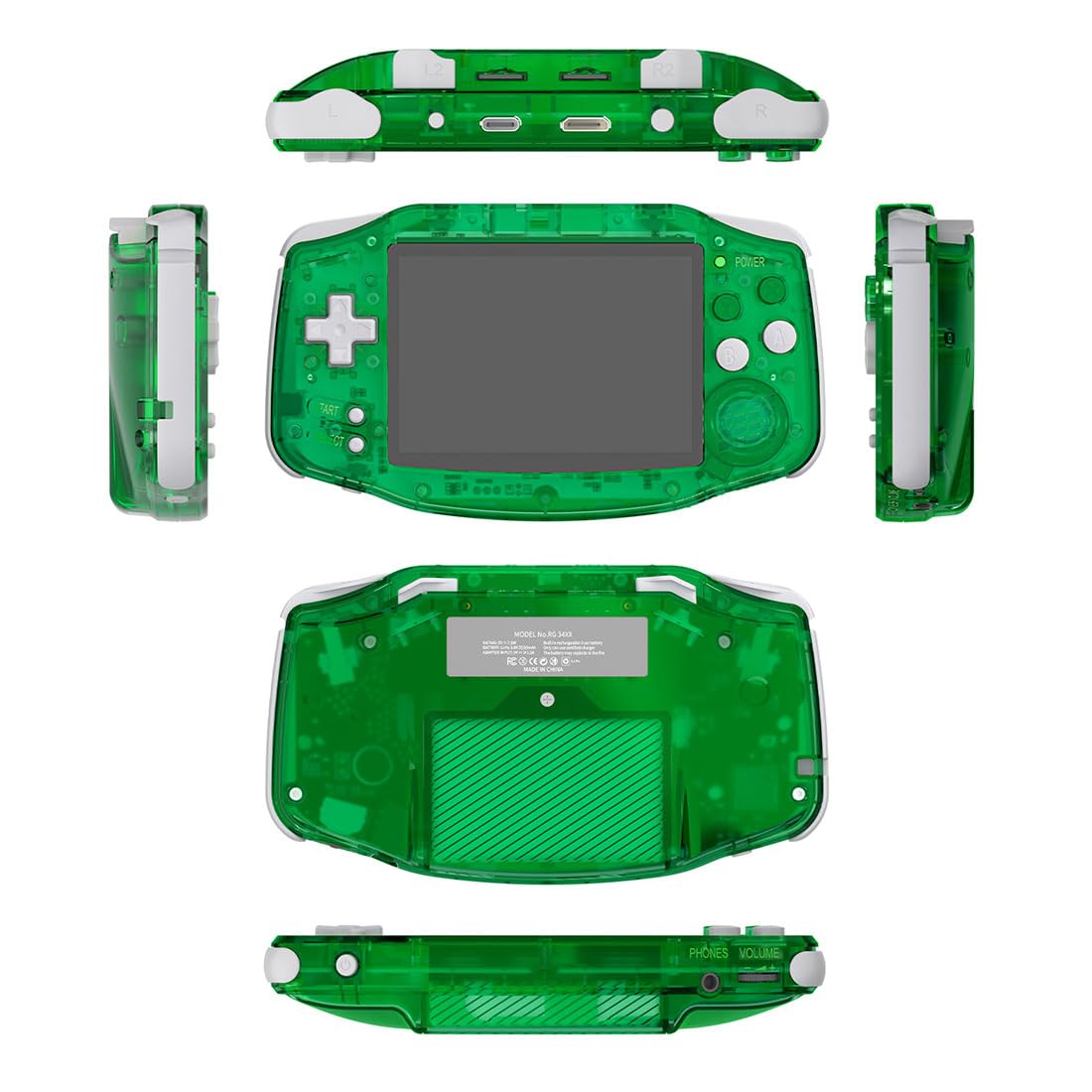 ANBERNIC RG 34XX Handheld Spielekonsole,Handheld Game Console RG34XX Eingebaut 64G mit über 5000+ Spielen,3,4 Zoll IPS Screen 3500mAh,Retro Konsole Support Wi-Fi Multiplayer und HD TV-Ausgang