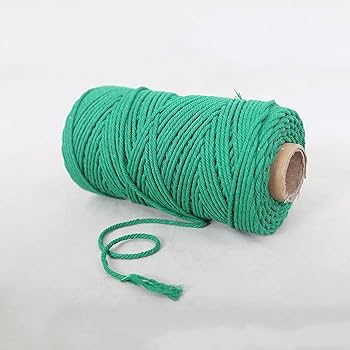 GOHOF Premium katoenen macramé koord, 3 mm x 200 m, 4 strengen