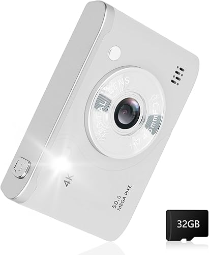 Cámara digital FHD 1080P Video y zoom digital 8X – Cámara digital compacta de apuntar y disparar con pantalla de 2.4 pulgadas, batería recargable de