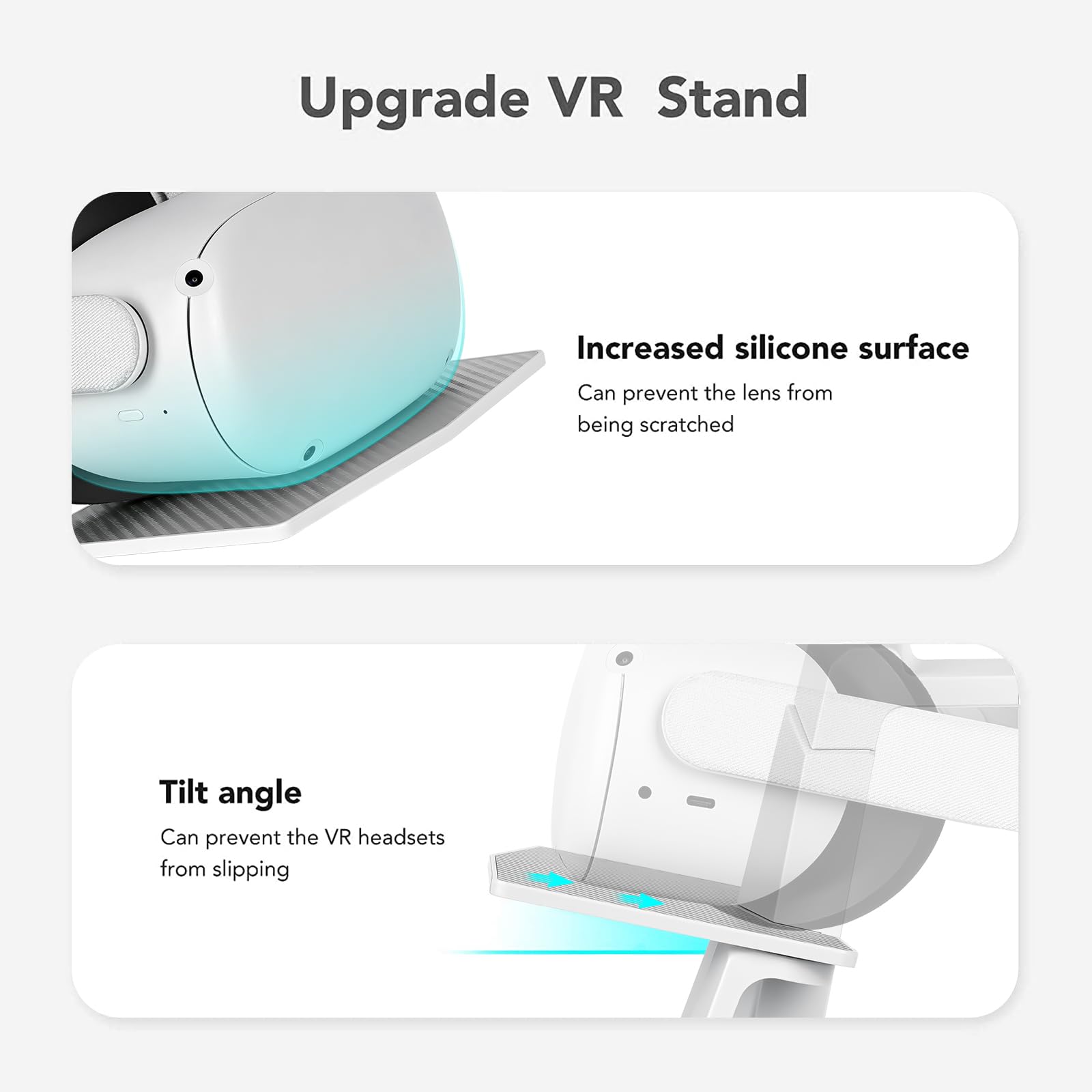 Geekria VR Soporte de Pantalla para Auriculares,Organizador de Accesorios de Cable Compatible con Oculus Quest/Quest 2/Rift S/Valve Index/HTC Vive,PlayStation VR,Vive Pro y Controladores táctiles
