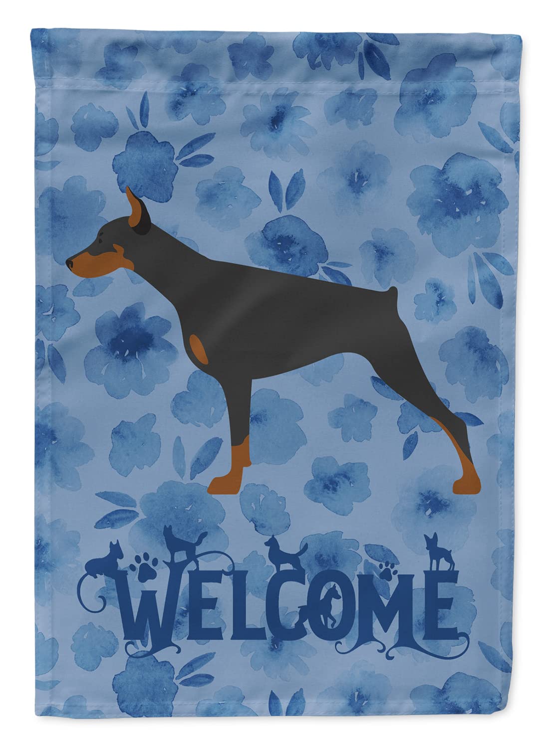Doberman Pinscher Welcome Flag grand pavillon de jardin multicolore