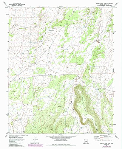 YellowMaps Point of The MTN AZ topo map, 1:24000 Scale, 7.5 X 7.5 Minute, Historical, 1971, Updated 1984, 26.9 x 22 in - Paper