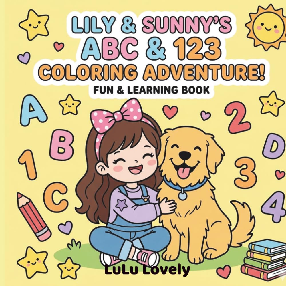 LILY & SUNNY'S: ABC & 123 Coloring Adventure! Fun & Learning Book