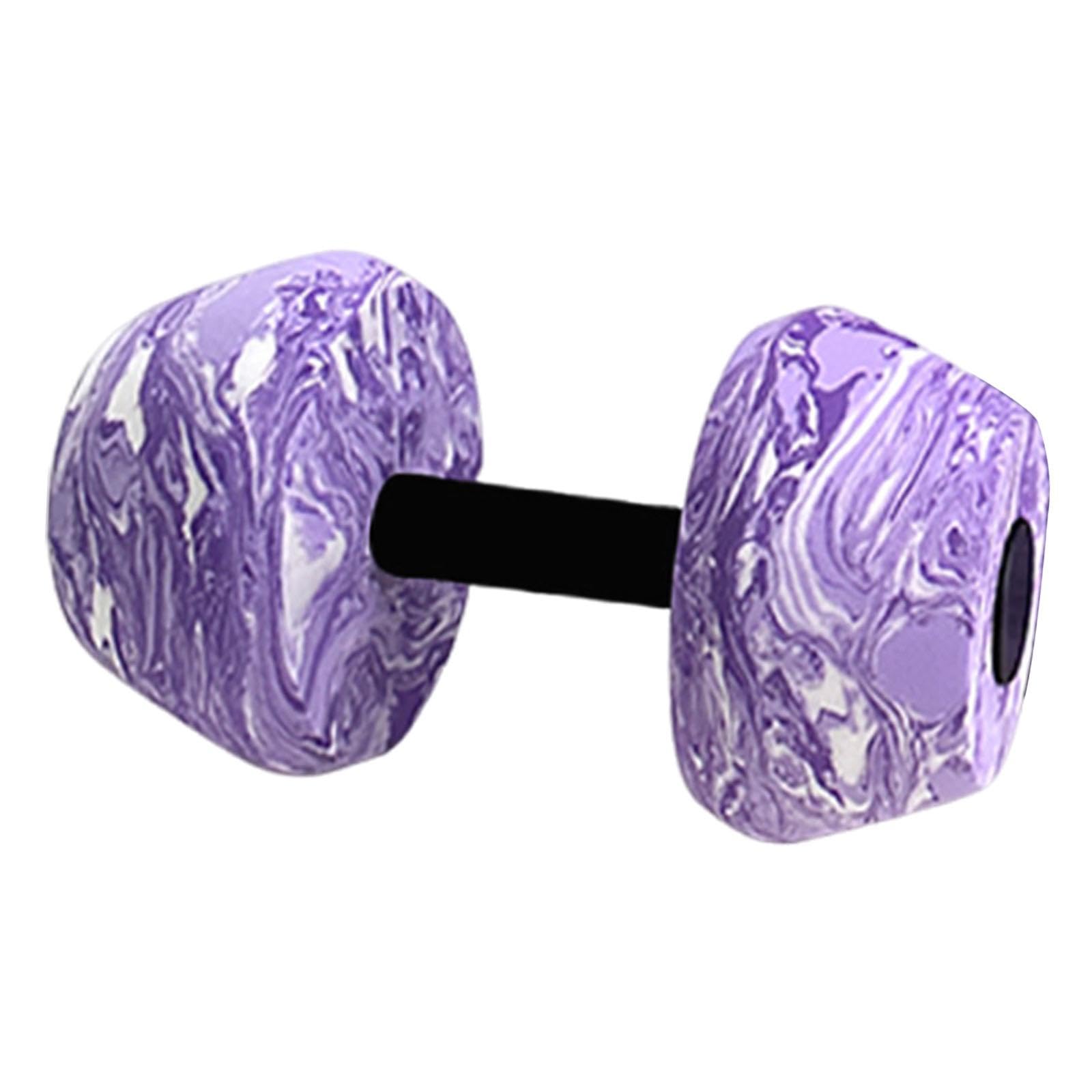 Aquatic Exercise Dumbbell Men Women Professional Portable EVA Water Dumbbell Purple White-image-35
