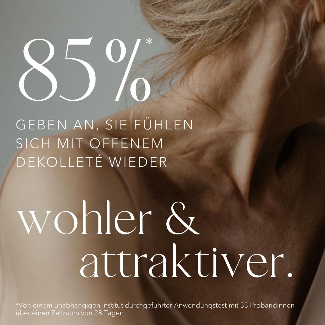 mellow NOIR Neck & Décolleté Cream 50 ml, Straffende Hals- und Dekolleté Creme mit Q10, Hyaluronsäure und COL-4-FRAG REMASTERED™, Für glattere, festere und definierte Haut