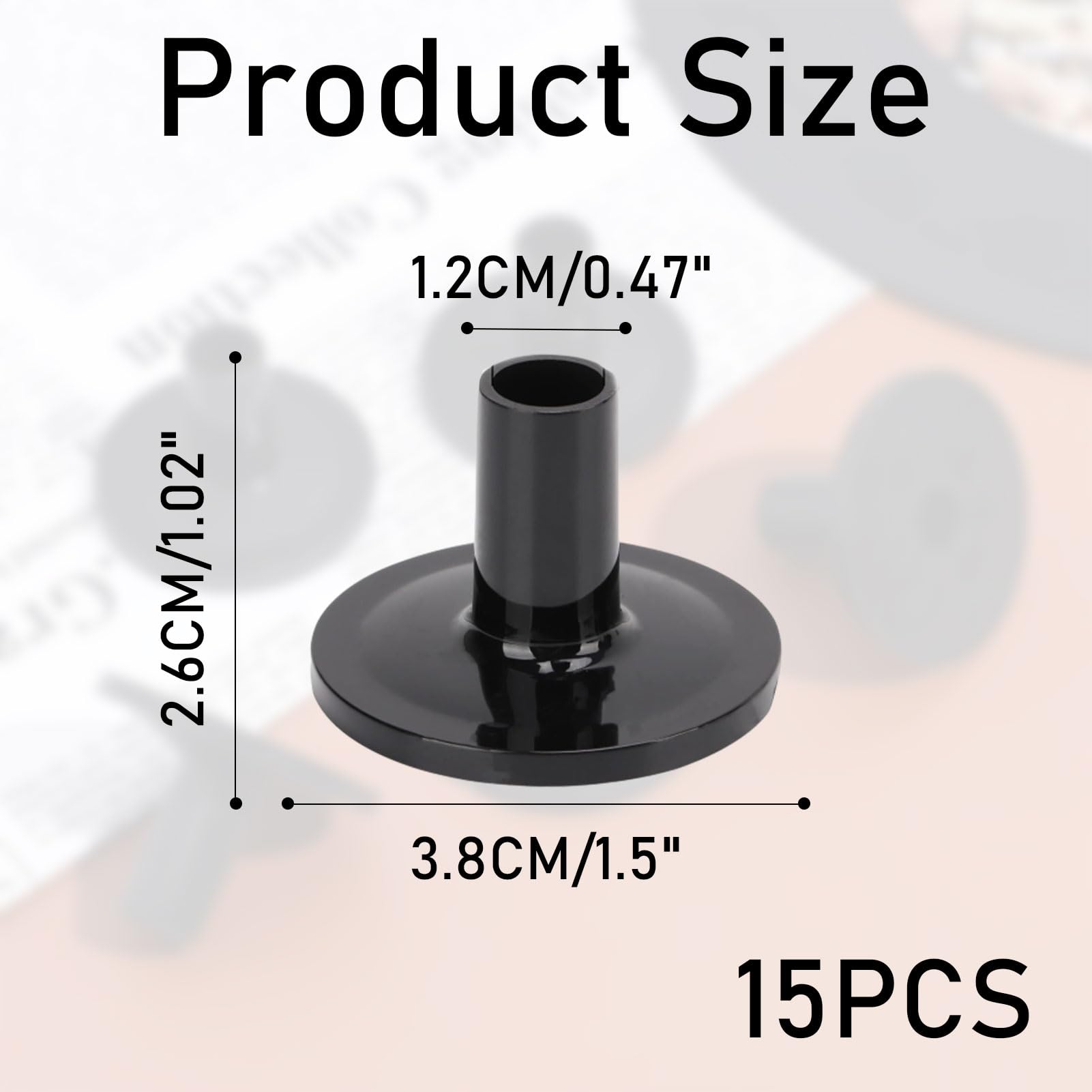 10 Manchons De Cymbale En Plastique Noir - Pour Pied De Batterie, Protection Et Réglage - Diamètre 3,7 Cm, Hauteur 2,6 Cm