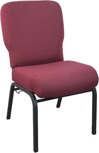 Flash Furniture Advantage Signature Elite - Silla de iglesia granate, 20 pulgadas de ancho