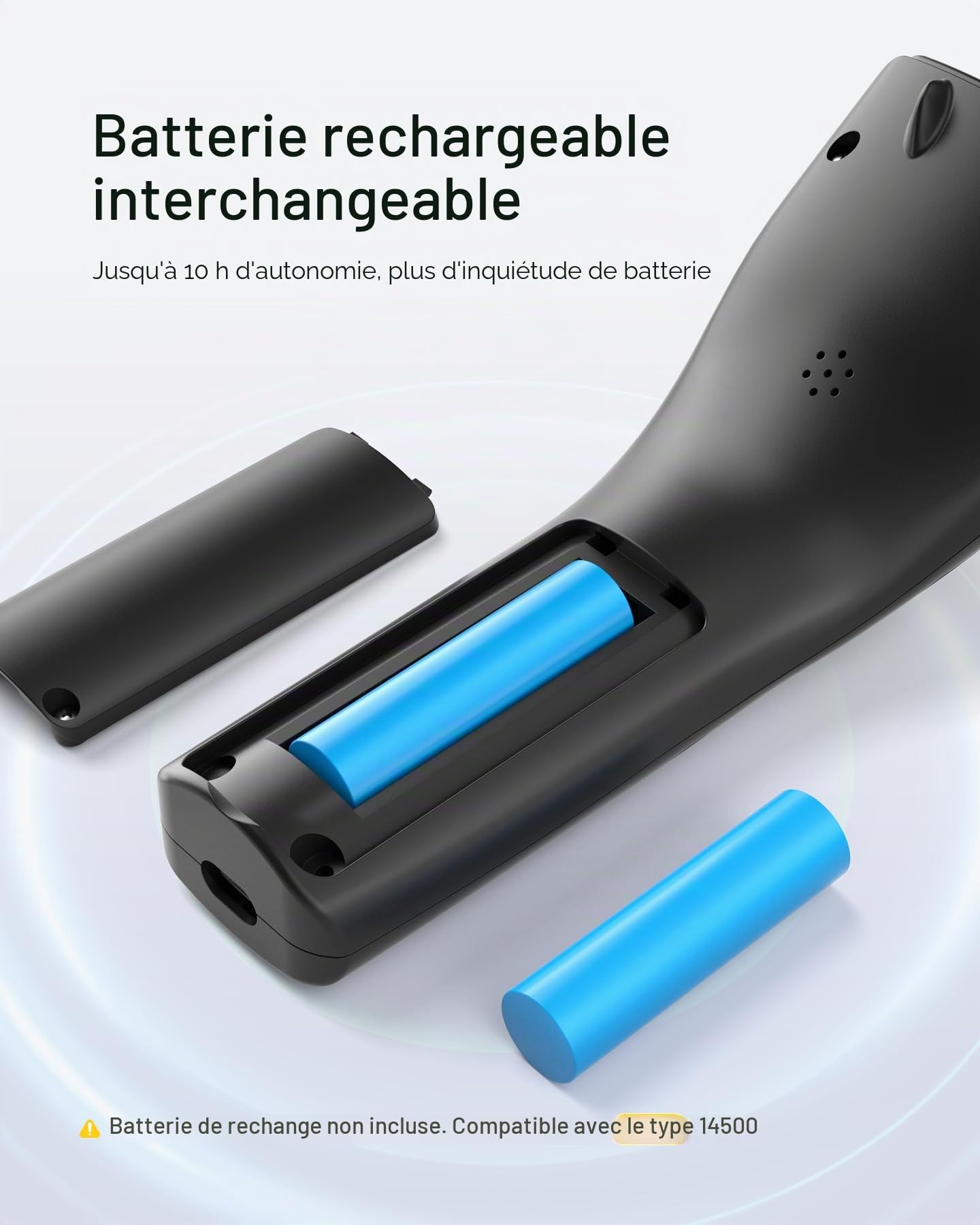 Inateck Lecteur Code Barre sans Fil 2D avec Écran, Douchette Code Barre avec Batterie Remplaçable, 1D 2D QR Scanette, 3 en 1 Compatible avec Bluetooth et 2,4 GHz sans Fil et Filaire USB, Nano 460