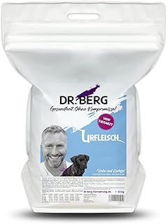 Dr. Berg URFLEISCH Huhn & Kartoffel für Welpen & Junghunde - Getreidefreies, hypoallergenes Hundefutter - Trockenfutter mit viel FRISCHFLEISCH - extra verträglich und lecker (10 kg) product image