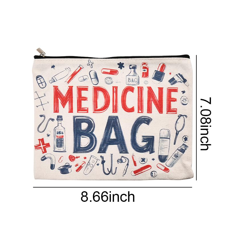Medicine Travel Toiletry Bag for Women Men Medicine Organiser Meds Pouch Portable Cosmetic Bag for Boys Girls - Image 2