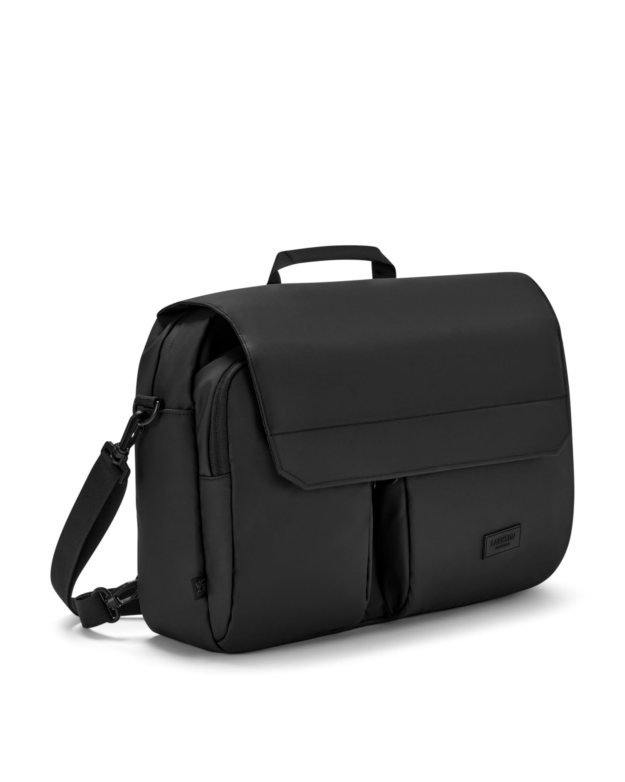 LARKSON Sacoche à Bandoulière pour Ordinateur Portable 16 Pouces - Emil - Messenger Bag pour Travail, Affaires, Voyages - Pochette Homme - Sac à Main avec Sangle pour Trolley - Imperméable