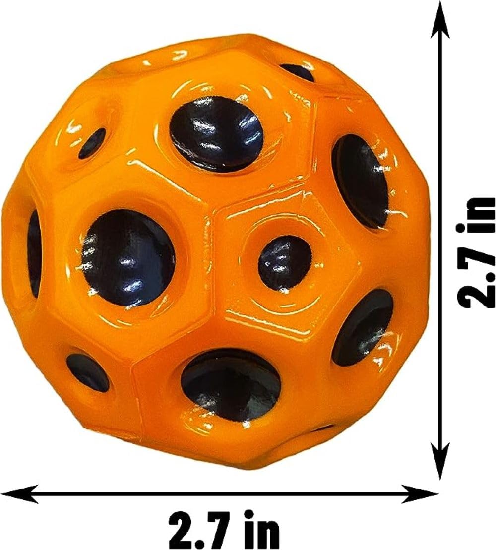 VicBou Kit De 9 Pelotas Moon Ball – Súper Rebote Con Agujeros – 7 Cm De Diámetro, 48 G – Para Niños Y Mascotas