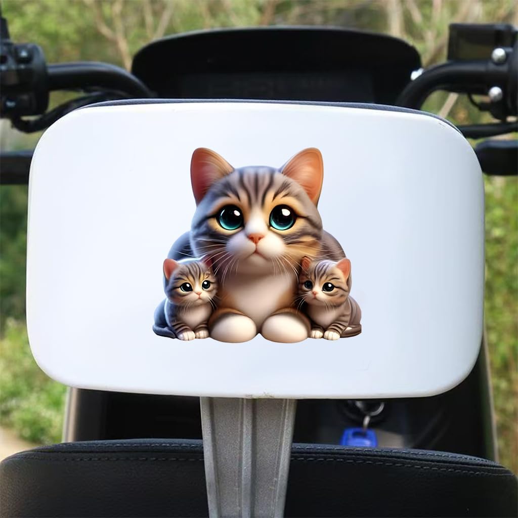 Cute Cat Family Car Decals Waterproof Window Pet Graphics d087 image 4