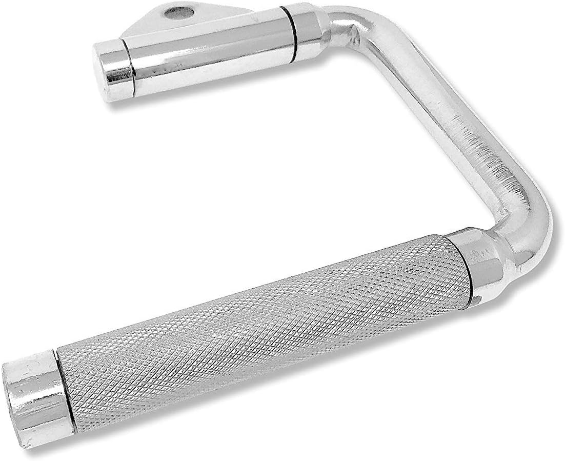 Open Cable Crossover Handle, Open-Sided Stirrup Single Handle Cable Machine Attachment, Heavy-Duty Solid Steel, Rotating Open Gym Handle for Chest Cross Overs, Core Workout, Pull Downs