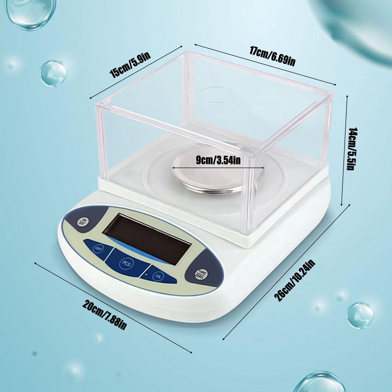X&Z-XAOY Bilancia da Laboratorio 500g&0.001g Bilancia Elettronica Ad Alta Precisione Bilancia Analitica Digitale con Parabrezza E Peso Standard da 200 G Bilancia Scientifica Elettronica Accurata