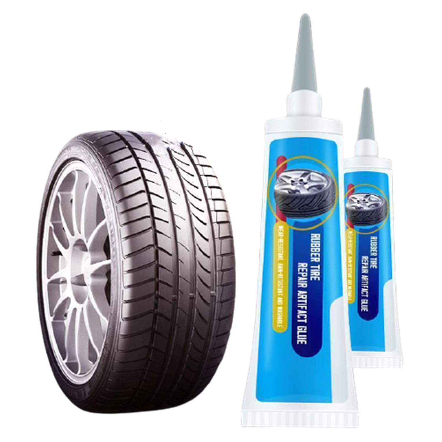 ゴムタイヤ修理アーティファクト接着剤 ファストフュージョンユニバーサル接着剤 修理タイヤクラック強力な接着