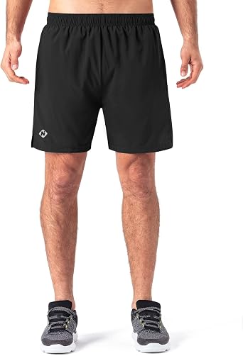 NAVISKIN Mens 5 inch Running Shorts Lightweight Quick Dry Workout Shorts Zipper Pocket