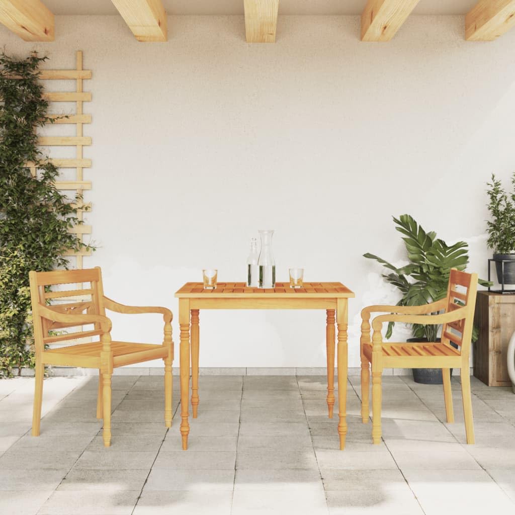 Mobili,Mobili da esterno,Set di mobili da giardino,Set da pranzo da giardino in legno massello di teak da 3 pezzi