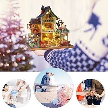 Amazon | 3Dミニ木製ミニチュア文学屋根裏部屋田舎風ドール