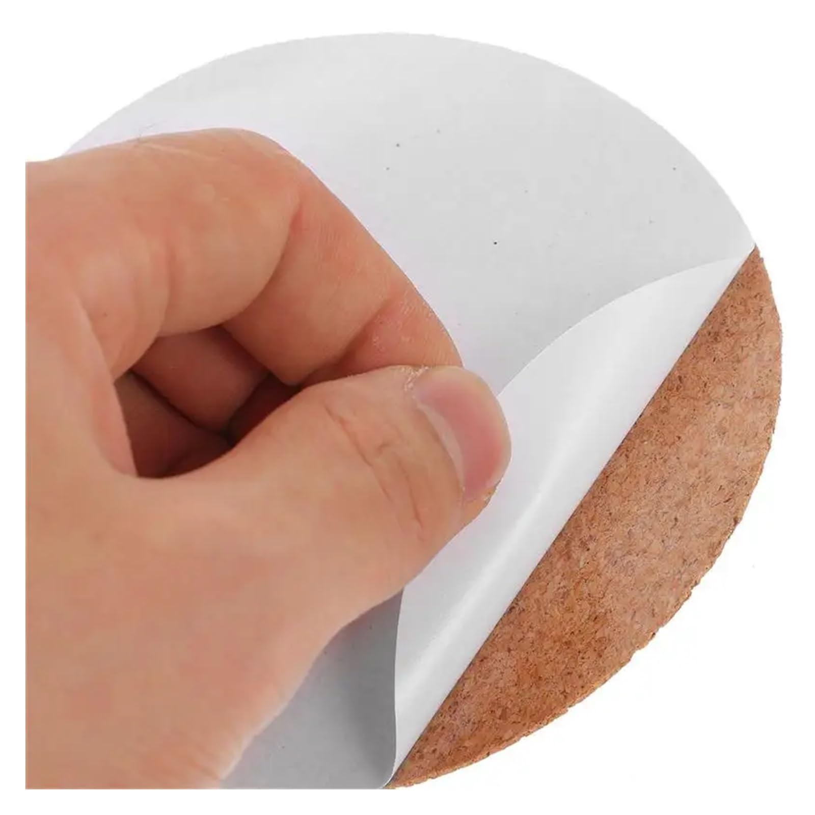 sous-Verres en liège Auto-adhésifs, 100 pièces, sous-Verres for Boissons, Tapis de Tasse de Bureau, Coussins de Tasse, Dessous de Verre Rond, décoration de la Maison