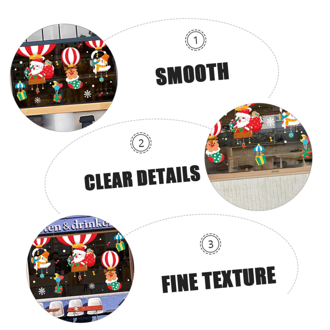 Zerodeko 3 Ensembles Autocollant Christmas Decoration Noel Stickers Mural Adhésif Mural Decoration De Noel Décoration De Noel Decor De Noel Décor Noel Fenêtre Noël Pvc 2 Pièces * 3