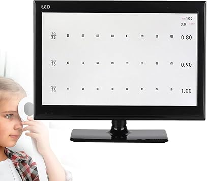 Visual Acuity Eye Charts Visual Acuity Chart Digital, 18.5/21.5 Inch LCD Electronic Optical Eye Charts with Multiple Visual Targets& Remote Optometry Tester Projector21.5" Screen