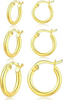 925 Sterling Silver Hoop Earrings for Women Girls - Small Hoop Earrings - Cubic Zirconia Huggie- Hypoallergenic Cartilage Earrings Hoop- Jewelry Gift Birthday Party-13/15/20/25MM