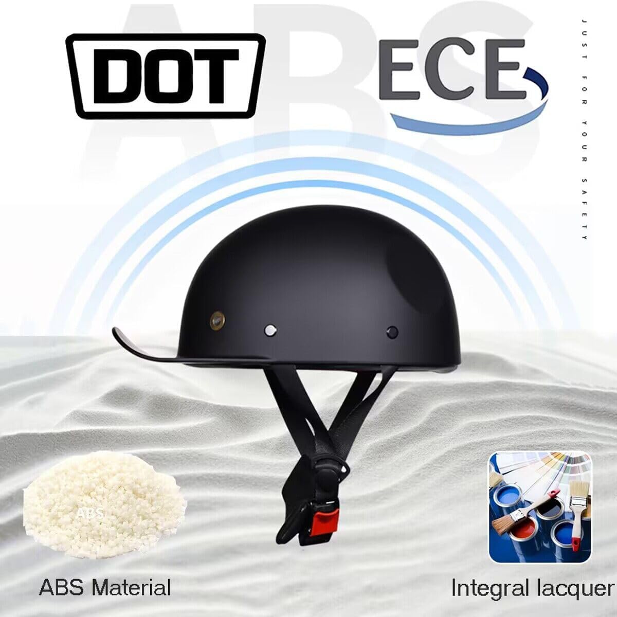 Baseball Cap Youth Kids Motorcycle Skull Cap Helmet Street Bike Boys Girls Open Face Half Helmet DOT Approved Four Seasons Scooter Moped ATV Cute Children Sunscreen Half Shell Helmet-A||X-Large