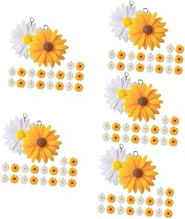SHINEOFI Colgante De 100 Piezas Decoraciones Comestibles Para Pastel De Margaritas Dijes De Margaritas Dijes Colgantes De Margarita Dijes De Girasol Para Joyería Pulseras De Dijes