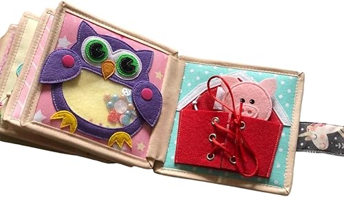 Miniatura 1 de Quiet Baby Book with Animals, Colors, Shapes, Felt book for fine motor skills, Montessori Toy, Toddler Activity Busy Book