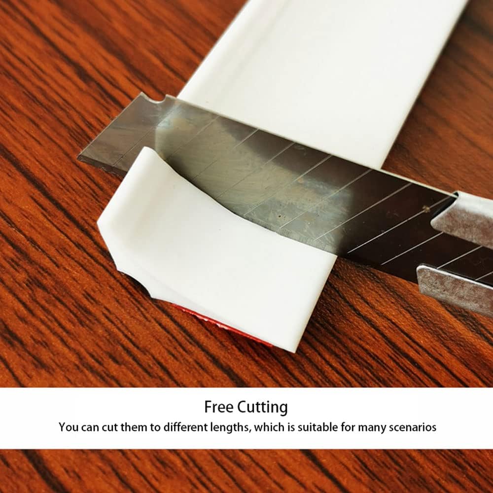 Wet Room Bathroom Floor Barrier, Silicone Shower Threshold Water Barrier, Shower Tray Sealing Strip, Bath Edging Seal Trim Strip, Water Retaining Strip for Sink