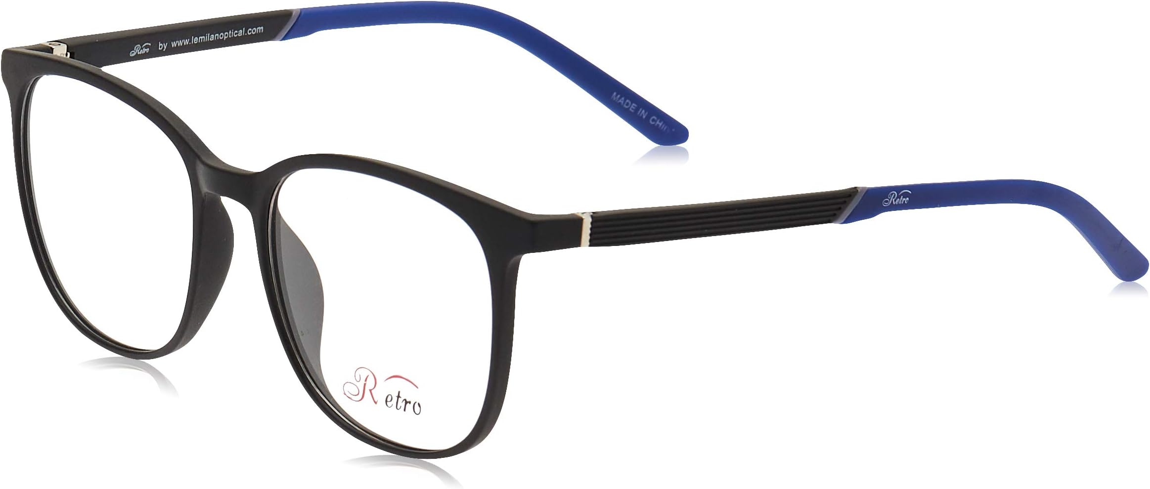 Retro unisex-adult RETRO 3001 Unisex Optical Frames, M.BLACK/BLUE, 52 mm
