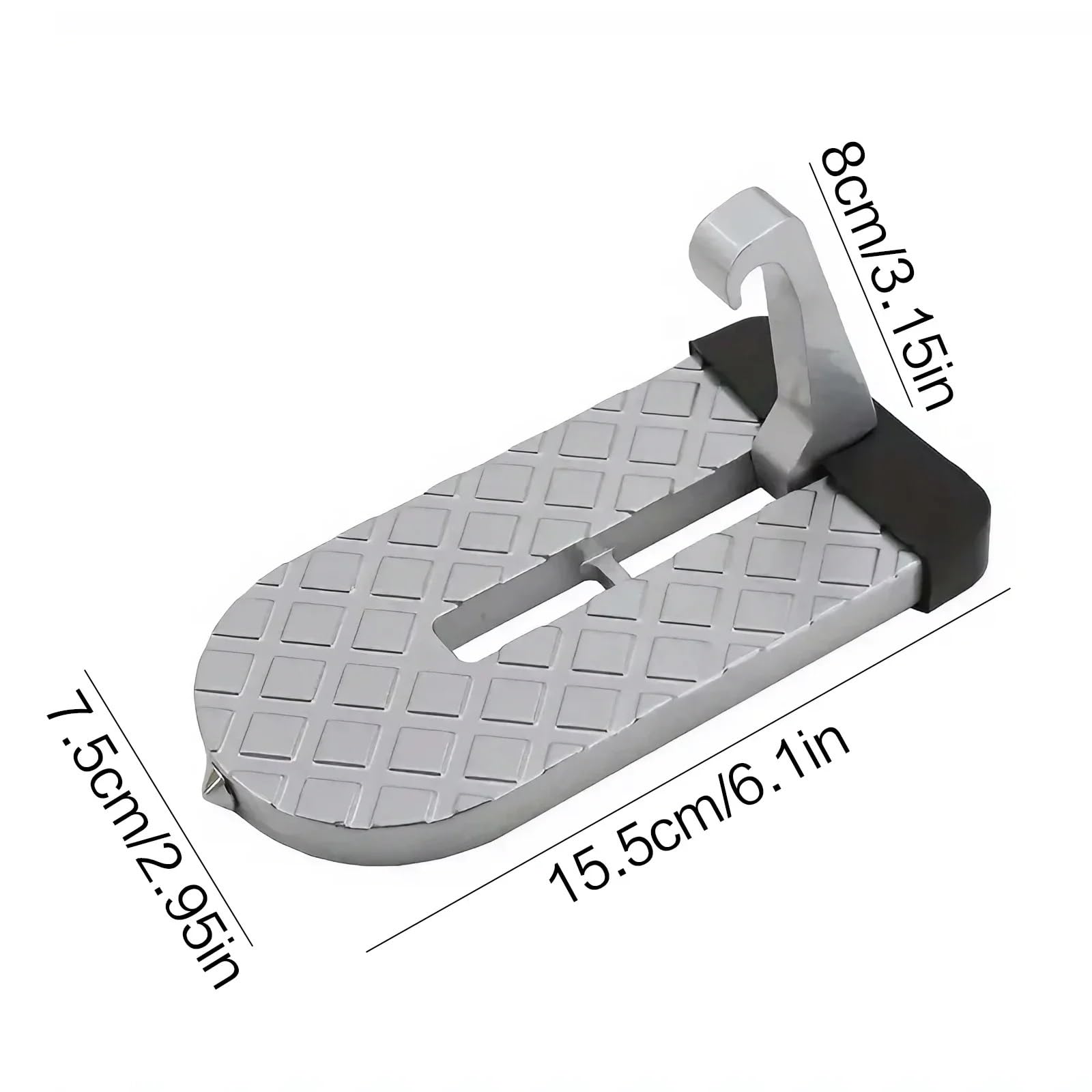 auto stopień drzwiowy Aluminiowy hak do drzwi SUV-a, konstrukcja z wytrzymałym stopniem dachowym(Black)
