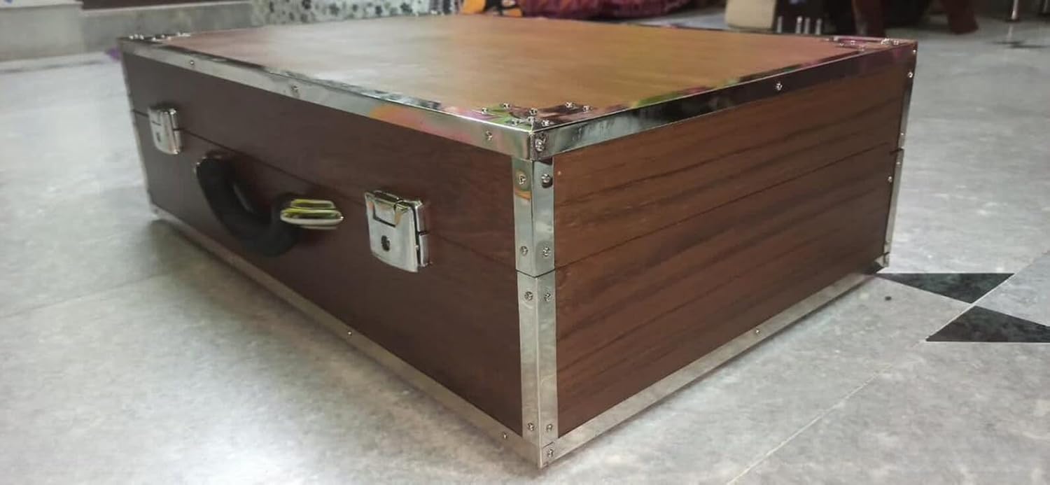 NamasteHimalayas Professional 4 Reed 13-Scale Changer Premium Harmonium with Wooden Matte Finish Customizable with Nameplate Best for Events, Concerts, Kirtan, Meditation, and Sound Healing Therapy