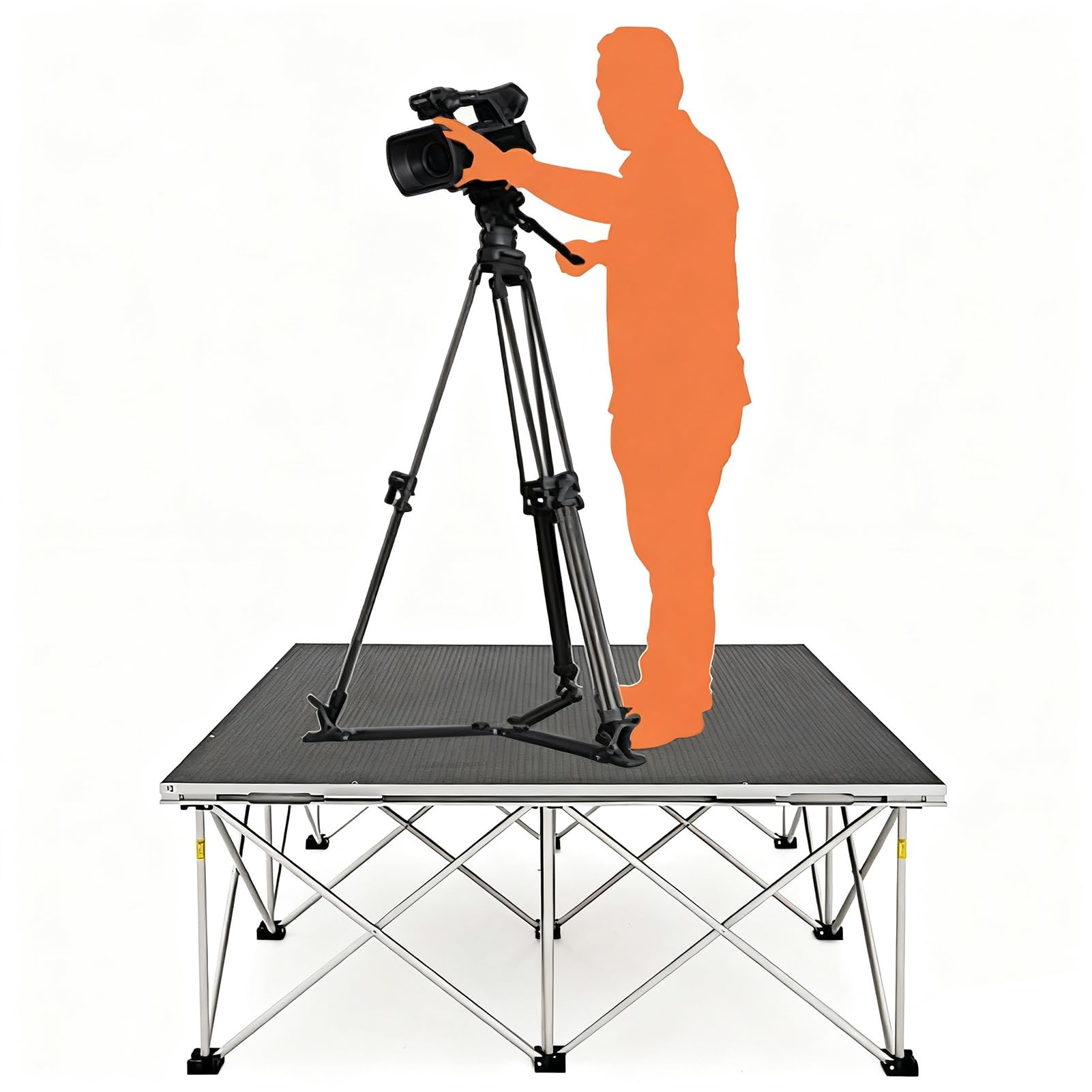 Rialzo per fotocamera portatile, supporto antiscivolo per fotografia, eventi e produzione video, altezza regolabile, design robusto per uso professionale