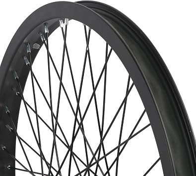 cubsala BMX Wheel 20 x 1.75 48H, Front and Rear Wheel with Single Speed Freewheel and Aluminium Rim, Black