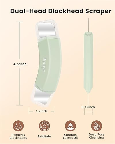 Miniatura 7 de Blackhead Remover Tool – Dual-Head Face Scraper & Pore Cleaner for Deep Facial Cleansing, Nose Scraper for Nose & T-Zone, Skin Care Tool for Men and