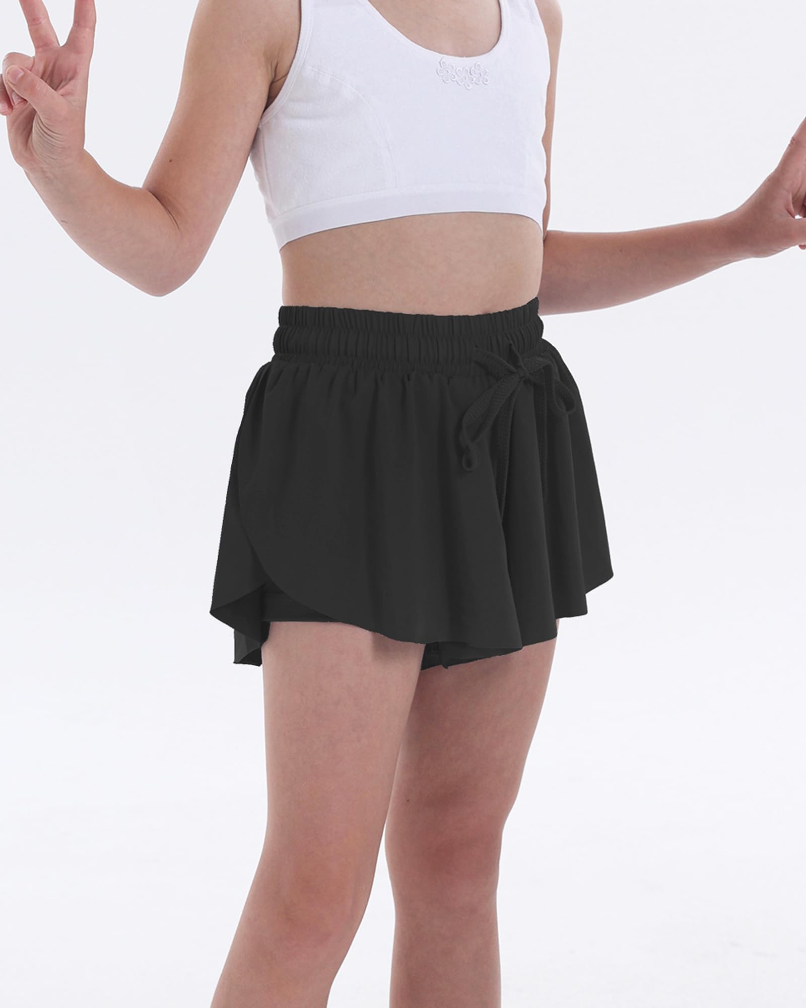 3 Pack Butterfly Flowy Shorts Skirts for Girls Tennis Cheer Stuff Athletic Preppy Running Sports Skirt for Teen Girls