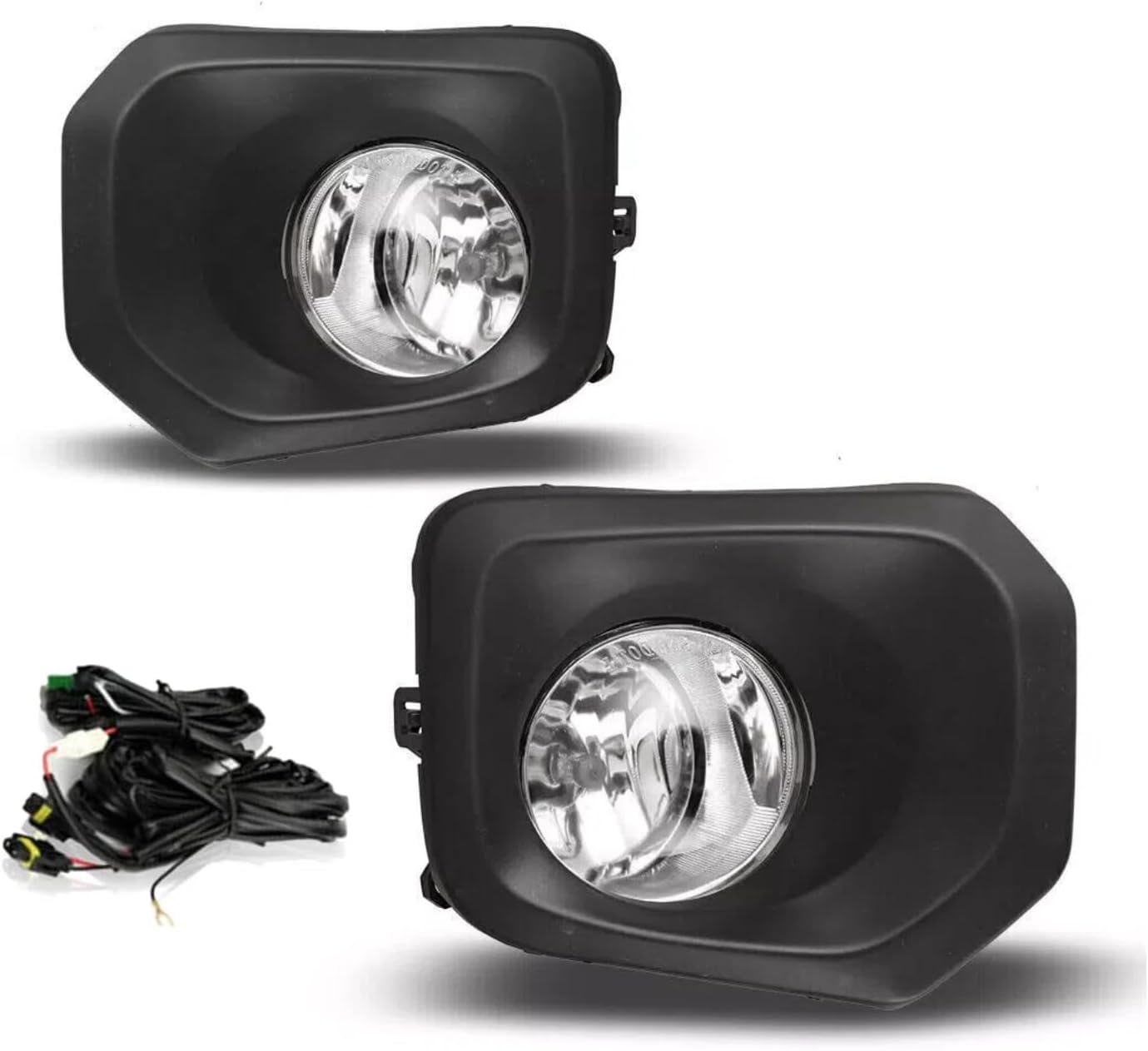 Pair Fog Light Assembly Black Fog Light Cover with Bulb/Switch and Harness Compatible with 2016-2023 Tacoma SR SR5 LH+RH