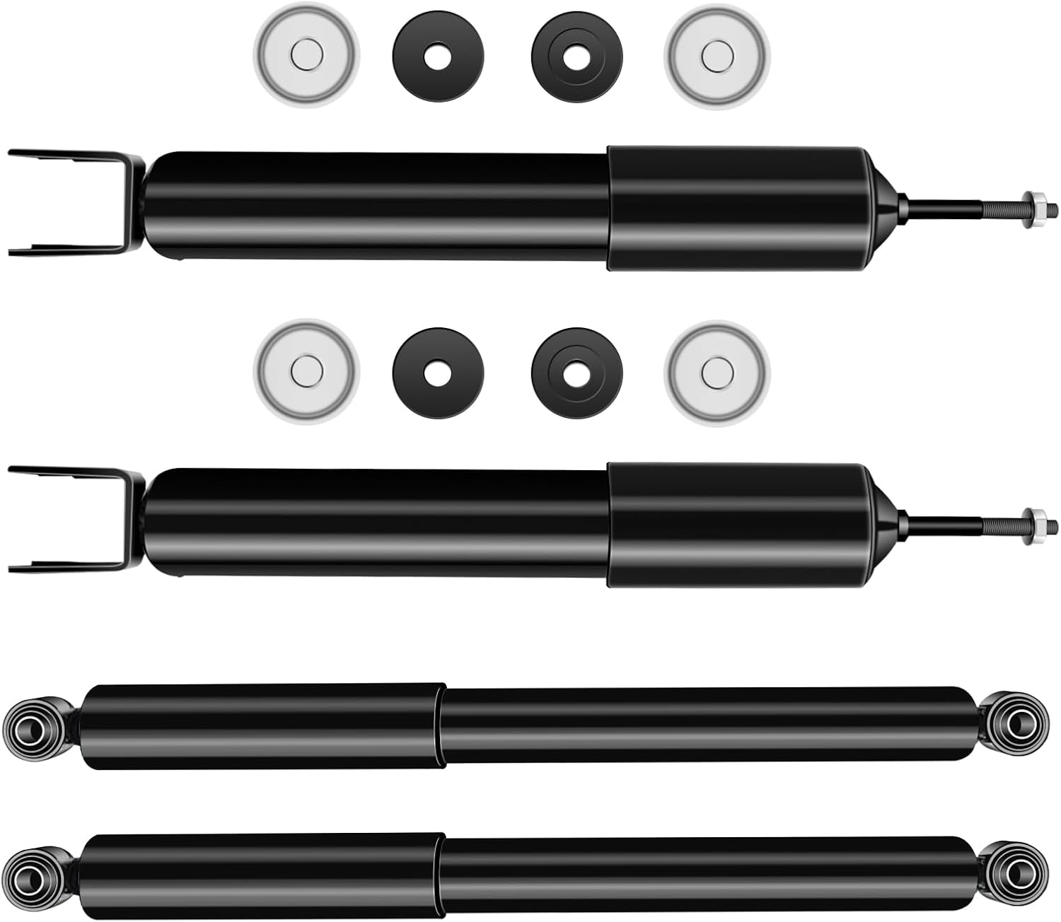 Maxfavor 4WD Front Rear Shocks Struts fit for Chevy Silverado 1500 GMC Sierra 1500 1999 2000 2001 2002 2003 2004 2005 2006/2007 Silverado 1500 Classic Sierra 1500 Classic Shock Absorbers Suspensions