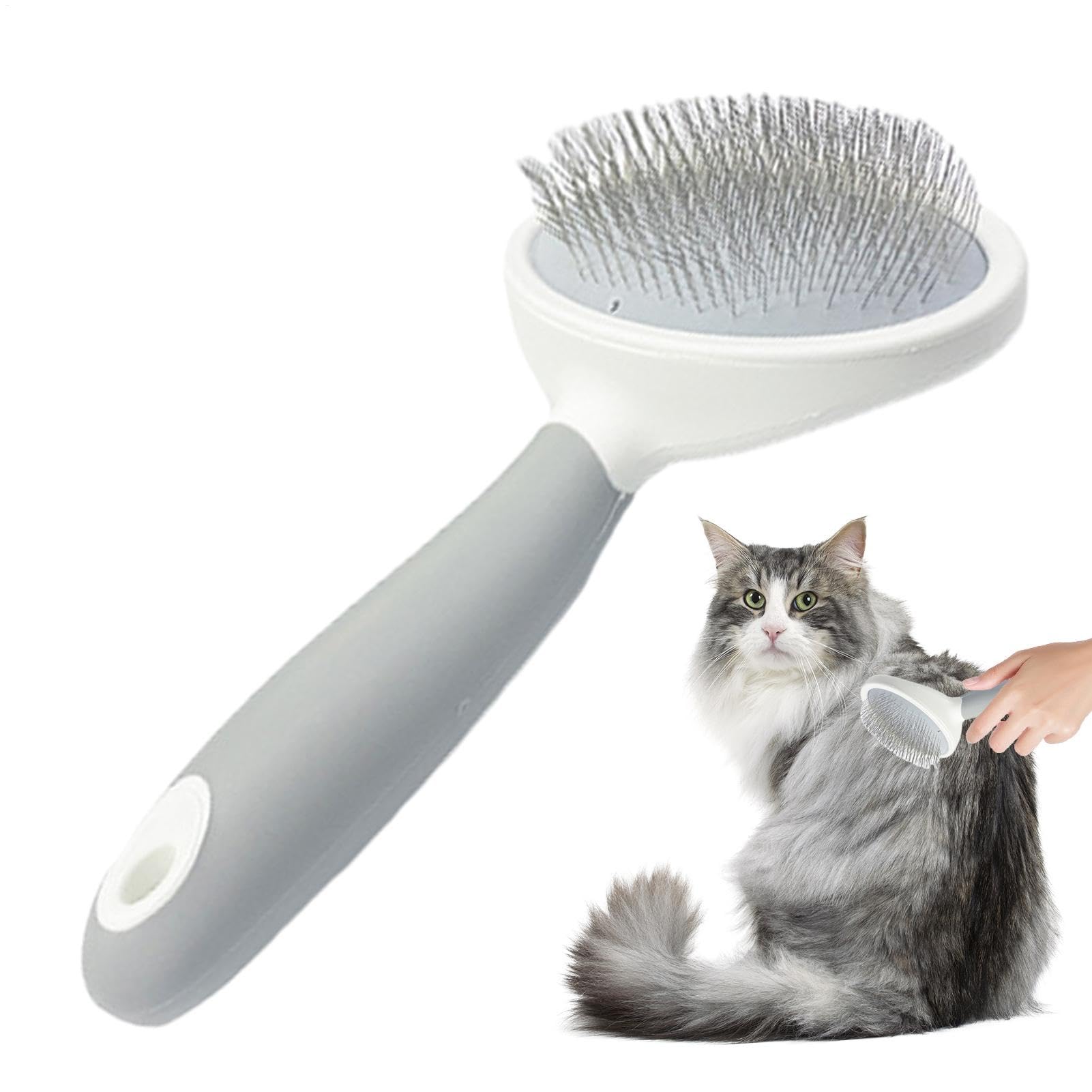 Cepillo para gatos,Cepillo para gatos Cepillo de aseo para mascotas para | Cepillo para quitar pelo de gato, para un cuidado suave y calmante, cepillo suave para gatos y perros