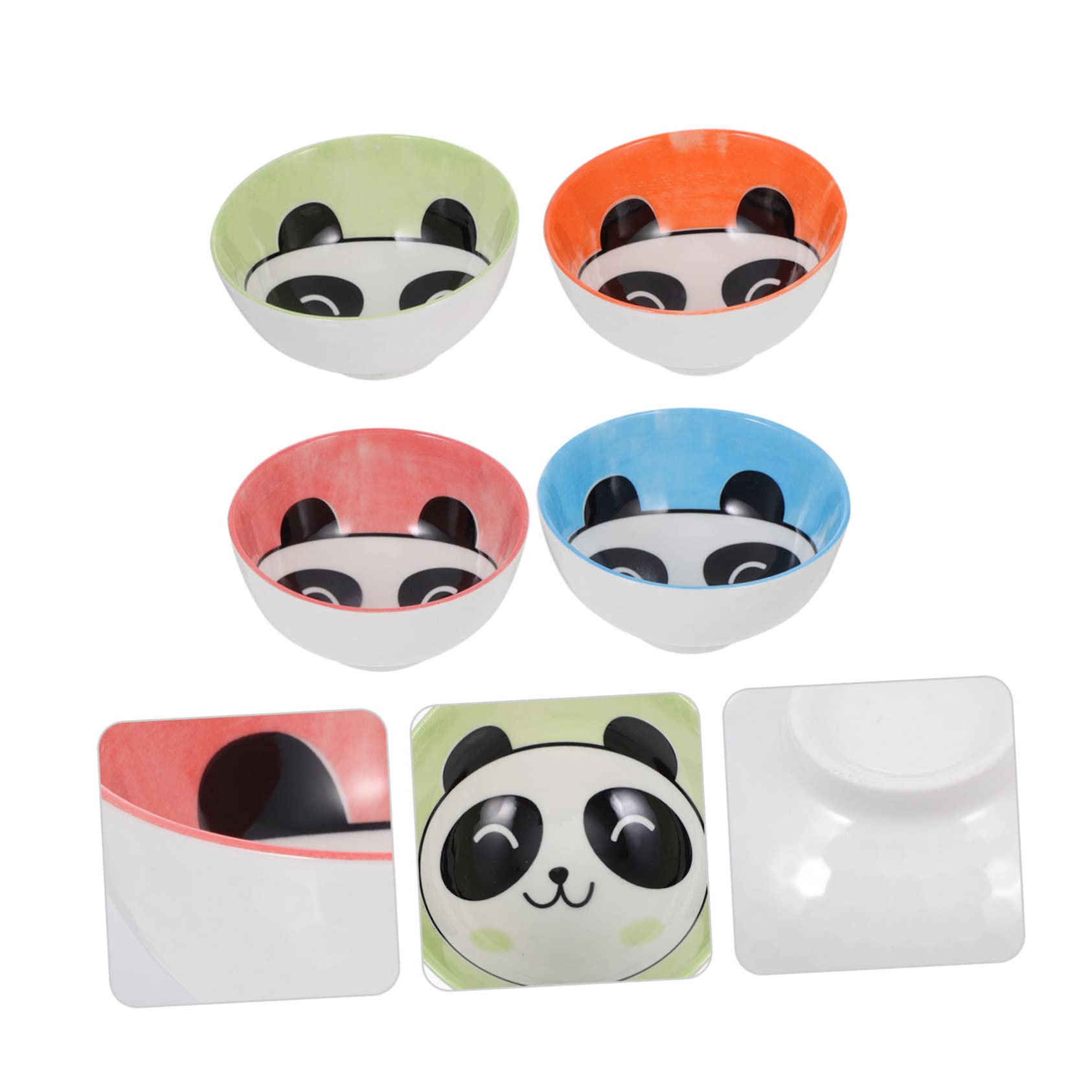 ULTECHNOVO Bols à Riz Couleur Aléatoire Lot de 4 en Céramique Élégants et Pratiques Bol de Service Créatif et Fonctionnel Maison Fêtes