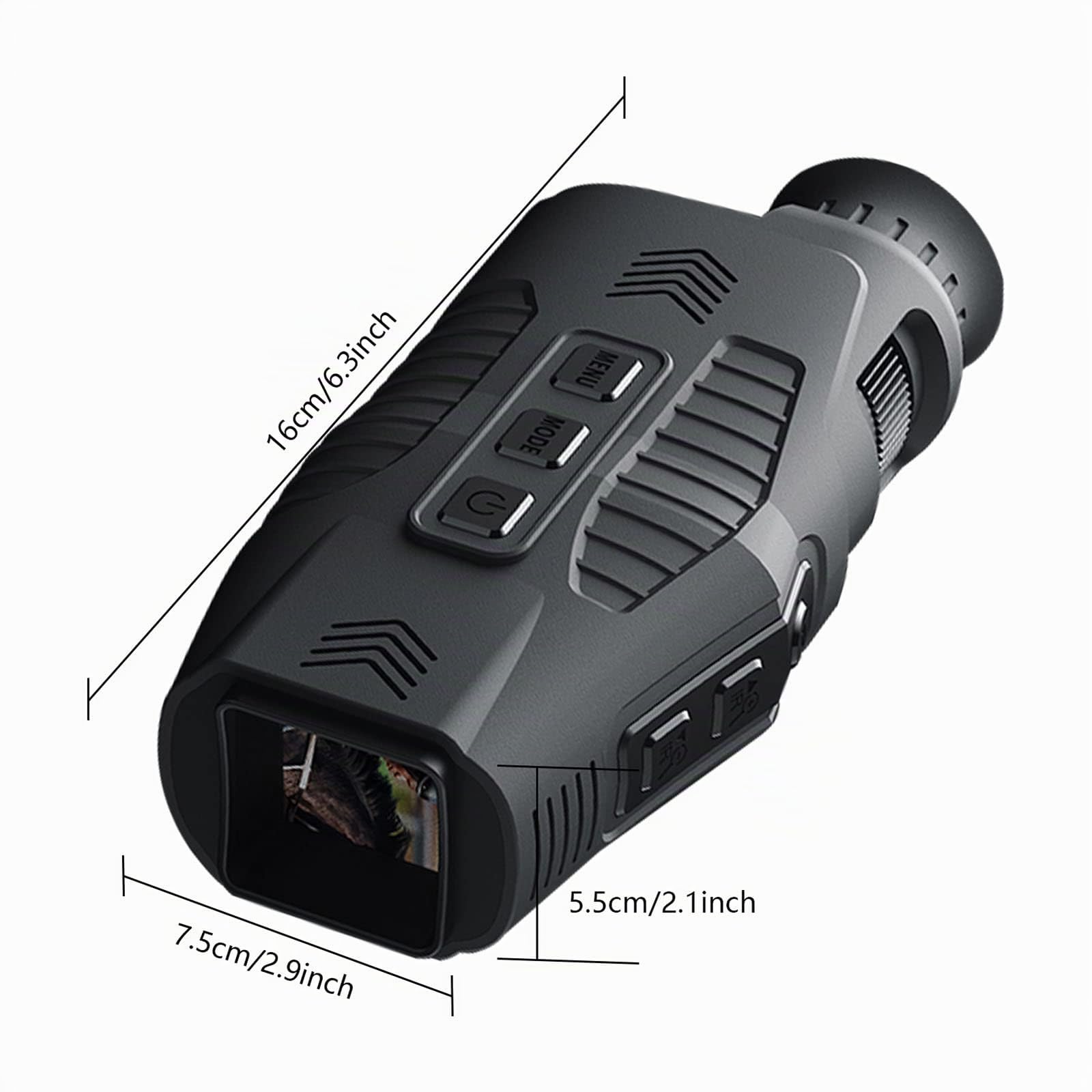 Dispositivo de visión nocturna monocular, 1080P Full HD para fotos y vídeos, dispositivo de visión nocturna portátil, 5 x zoom digital, monocular infrarrojo para viajes de día y noche, caza, camping,